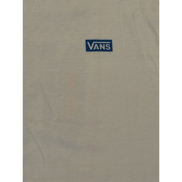 Vans Shirt Mens Medium White Blue Off The Wall Classic Fit Skate Graphic Tee - Picture 3 of 6